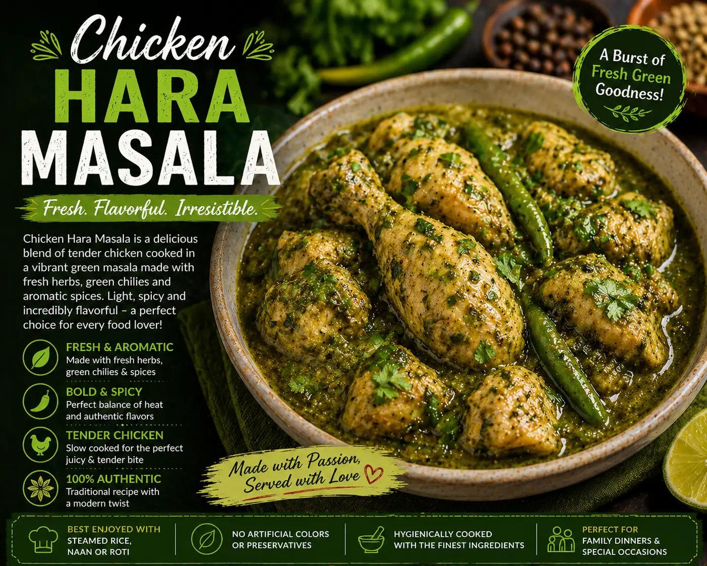 chicken hara masala