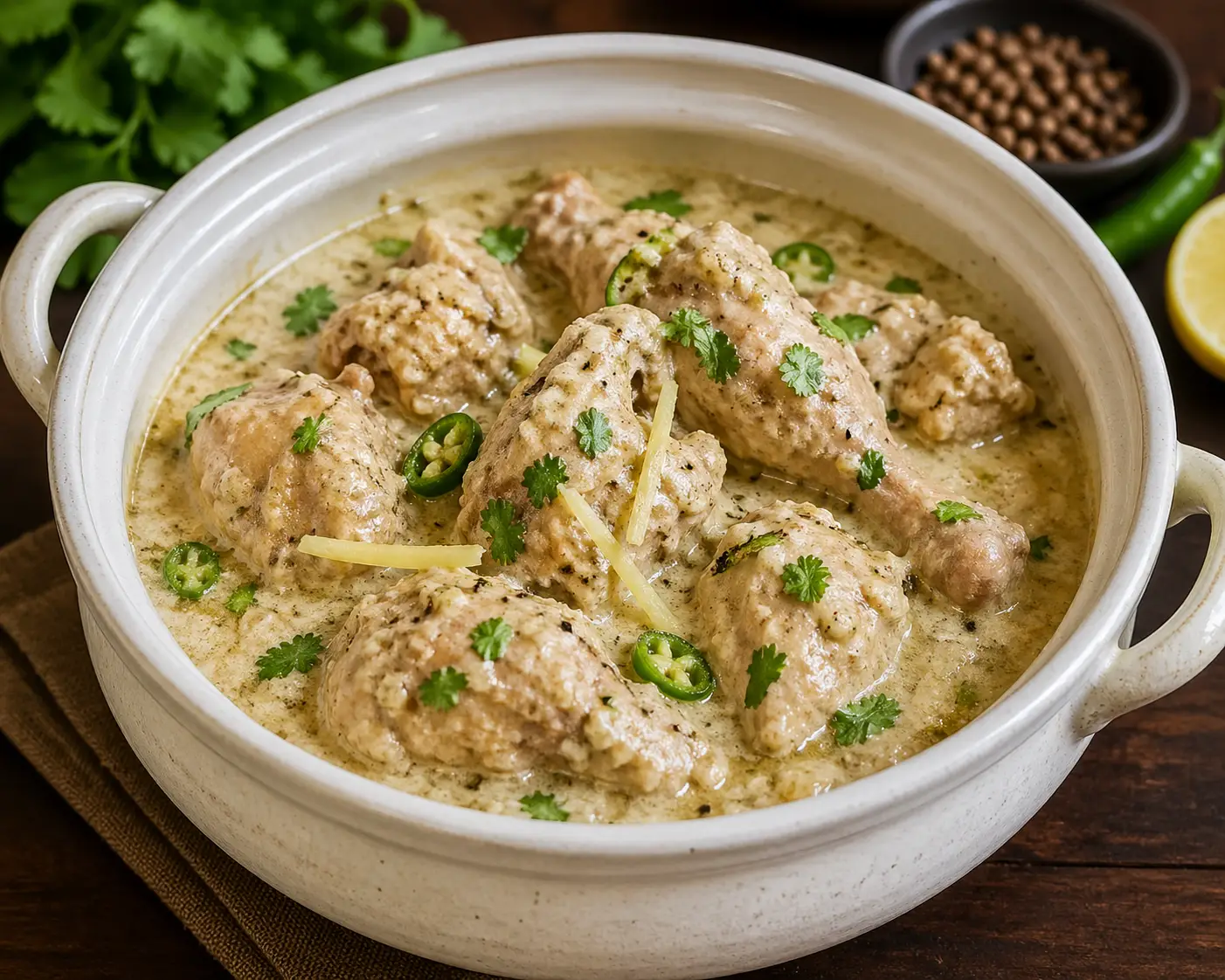 chicken white handi