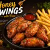 Honey Wings with Fries