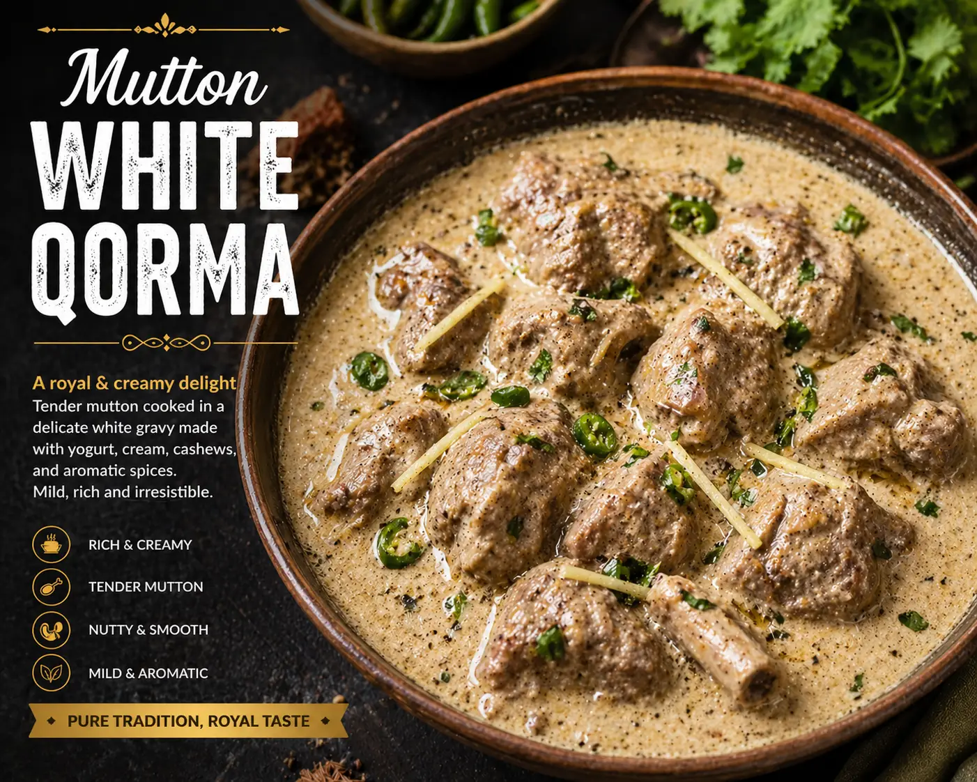 mutton white qorma