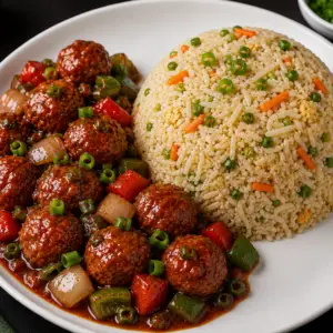 Chicken Manchorian with Rice